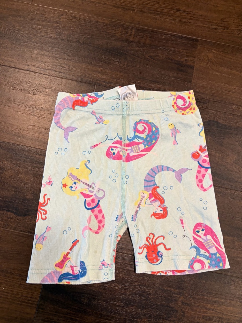 Hanna Andersson Organic Cotton Mermaid Print Pajama Shorts Size 8